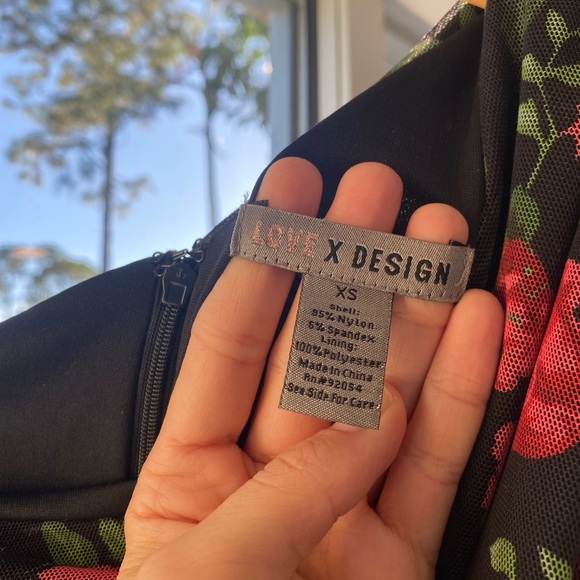 LOVE by X DESIGN Floral One Shoulder Ruched Bodycon Midi Dress XS Nordstrom - Picture 7 of 8